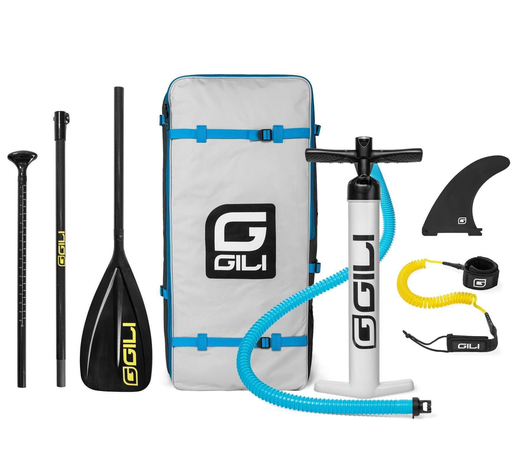 CLOSEOUT GILI 11' ADVENTURE Inflatable Stand Up Paddle Board Package