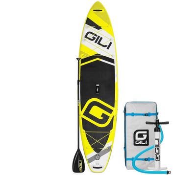 CLOSEOUT GILI 11' ADVENTURE Inflatable Stand Up Paddle Board Package
